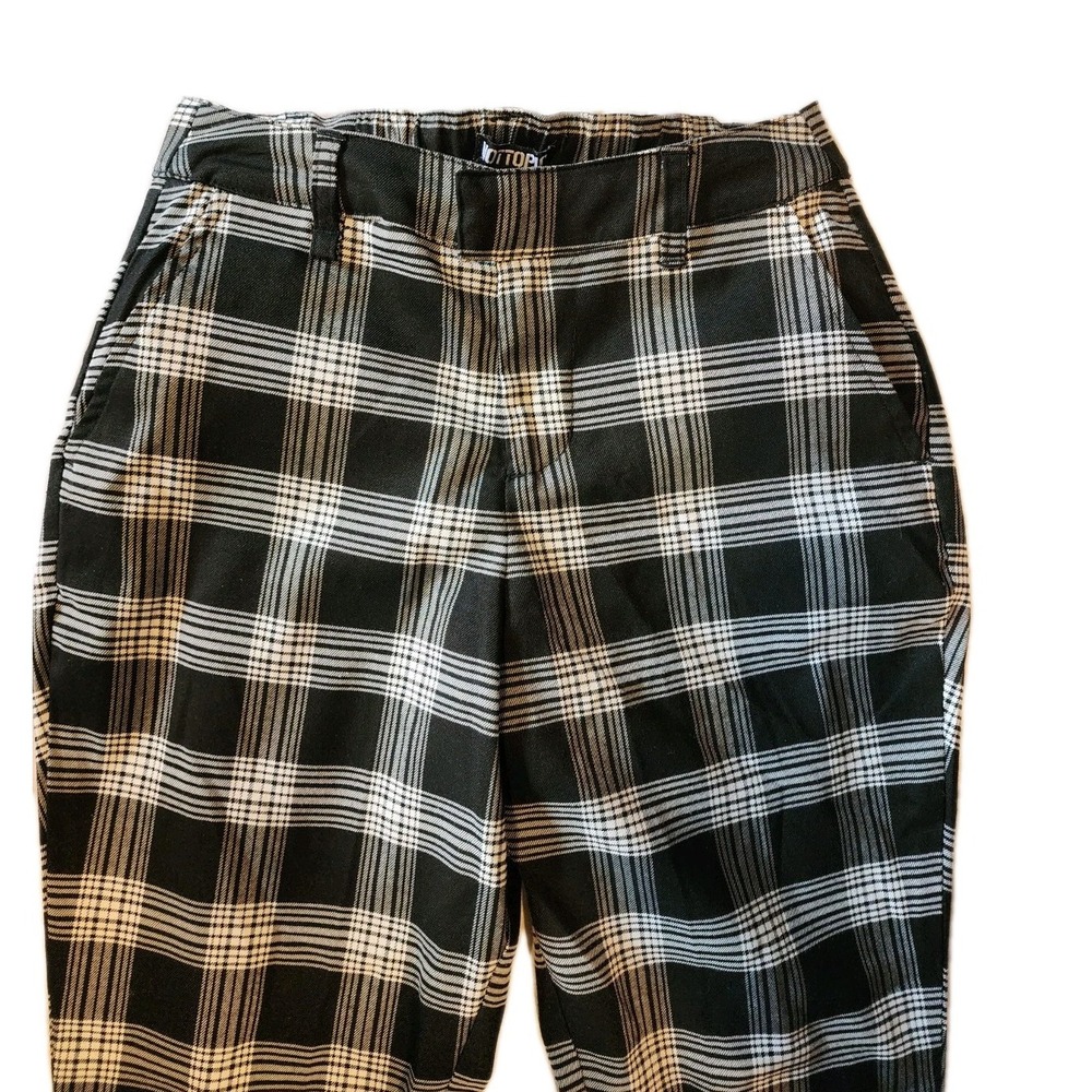 Hot Topic White And Black Plaid Pants Womens Small Read Description - Picture 4 of 5
